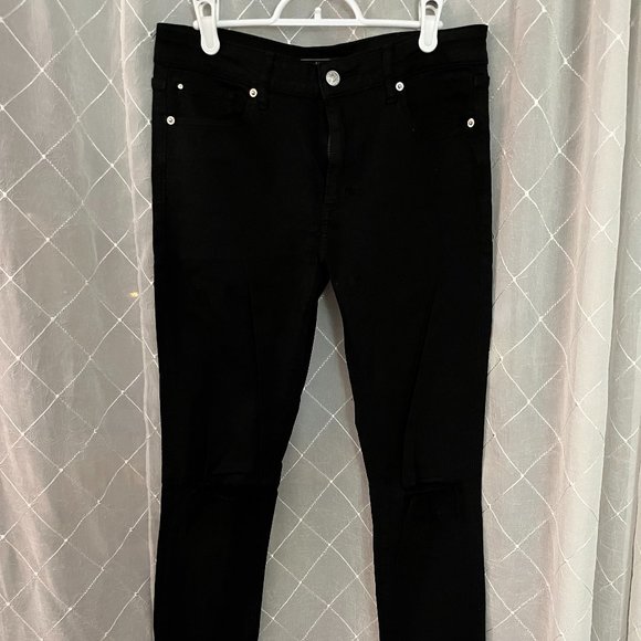distressed black Abercrombie and Fitch skinny jeans  size 28 - Picture 1 of 7